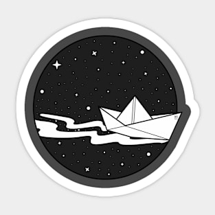 Space Boat Sticker